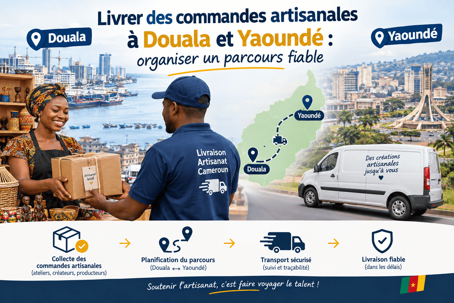 Livraison de commandes artisanales entre Douala et Yaoundé